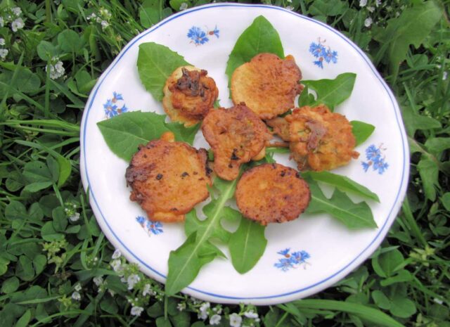 Pampeliškové květy v těstíčku