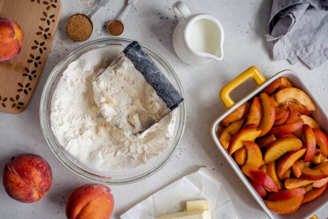 Přísady na broskvový koláč