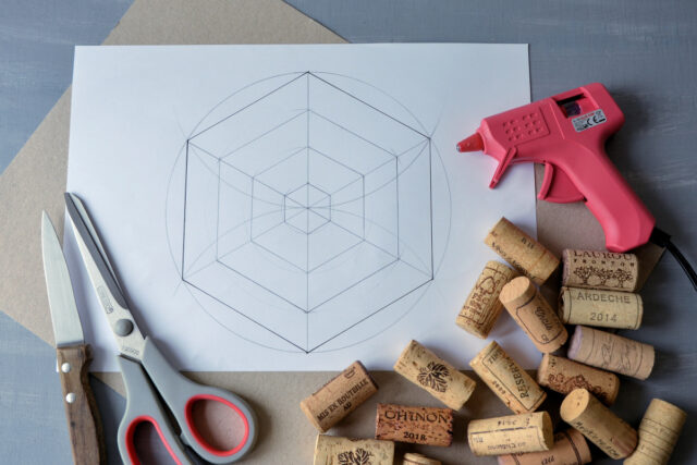 Korkové dekorace postup