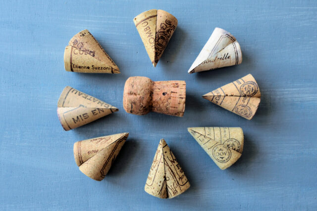 Korkové dekorace postup