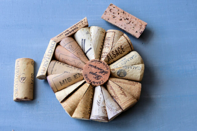 Korkové dekorace postup