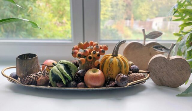 Výsledek podzimního tvoření s dětmi