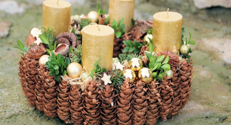 Šišky ve vánoční floristice