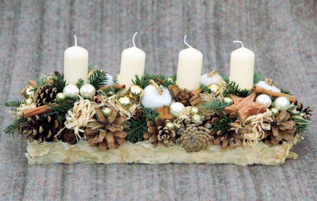 Šišky ve vánoční floristice