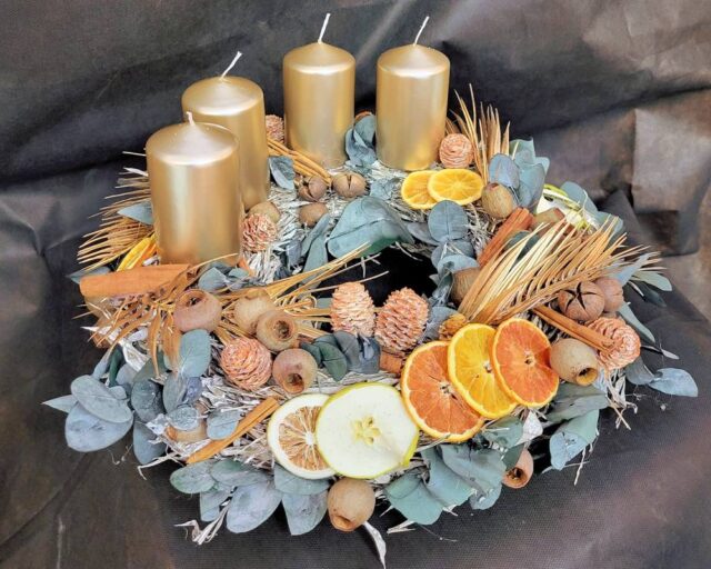 Méně tradiční adventní věnec