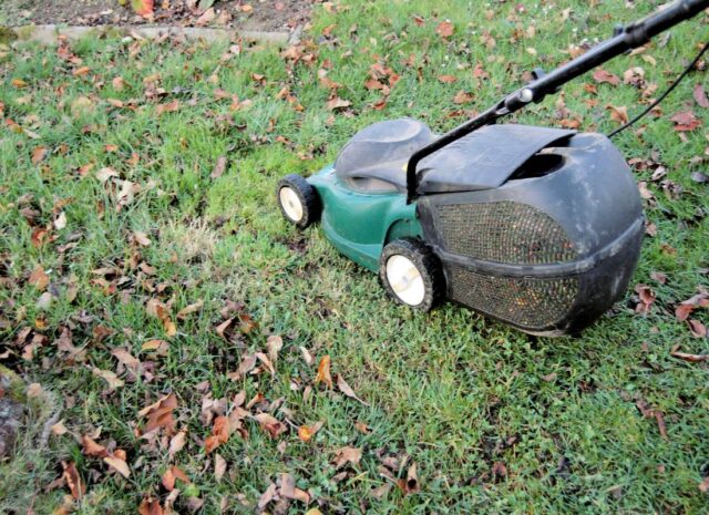 listopad na zahradě - sběr listí